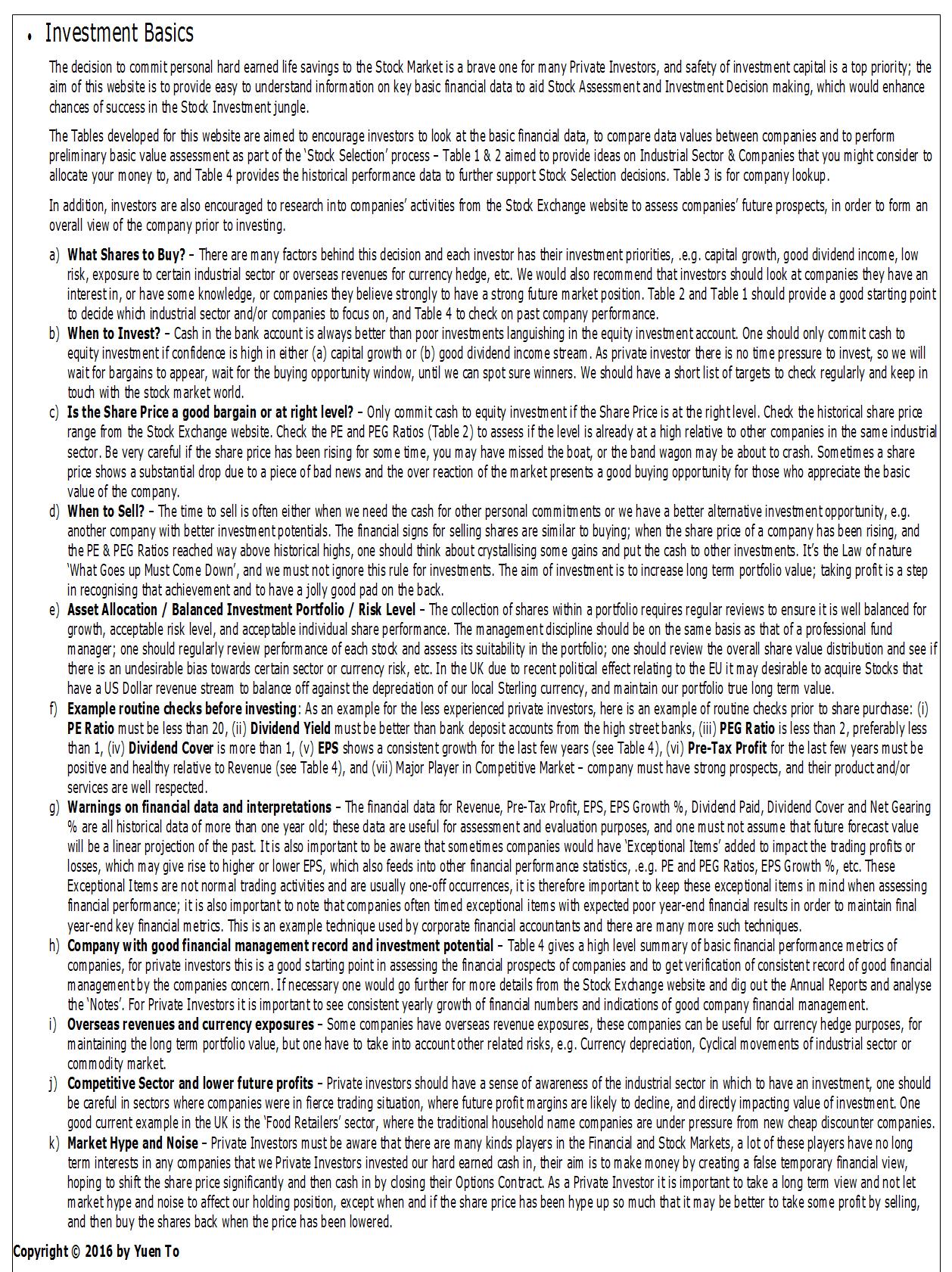 Stock Investment Basic Knowledge Guidance